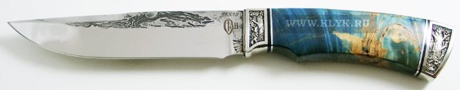Нож Бизон (сталь 95х18, кап клёна, мельхиор)