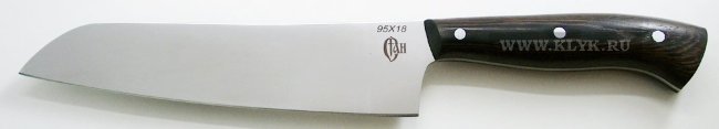 Нож кухонный Сантоку №5 (сталь 95х18, венге) цельнометаллический