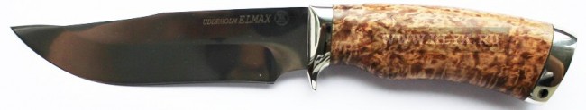 Нож Сокол (сталь ELMAX Uddeholm, карельская береза, мельхиор)